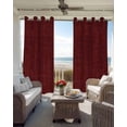 thumbnail image 6 of Vintage Dark Red Blackout Curtains for Bedroom Living Room Darkening Curtains 90 Inch Farmhouse Retro Solid Color Linen Texture Black Out Window Curtain Privacy Window Treatment Drapes 52"x90"x2, 6 of 9