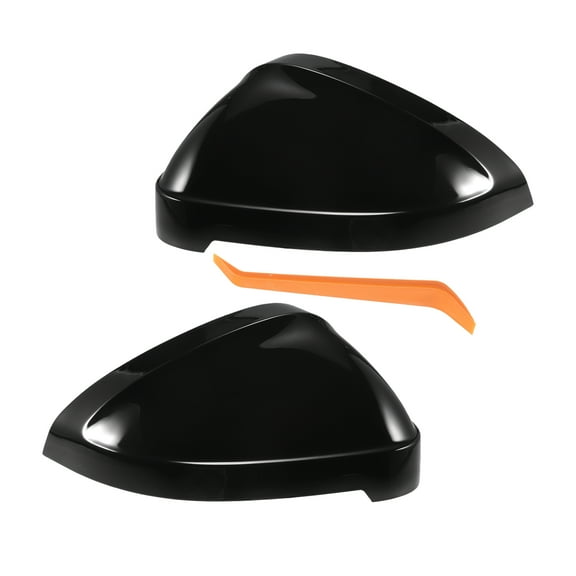 Unique Bargains Car Rear View Left Right Mirror Cover Cap Replacement for Audi A4 A5 S4 S5 RS5 Pair Gloss Black