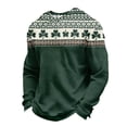 thumbnail image 2 of Men's St. Patrick's Day Shamrock Crew Neck Pullover Sweatshirt Casual Long Sleeve Top, 2 of 5