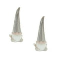 thumbnail image 3 of Set of Two Gray and Beige Terracotta Fairy Standing Gnome Tabletop Sculpture, 3 of 4