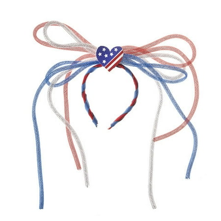 Prepare for a Fourth of July party with this headband kit. The finished head accessory with star and stripe accents complements a patriotic-themed