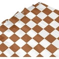 thumbnail image 5 of Checkered Shower Curtain, Brown Shower Curtains for Bathroom, Cute Retro Coffee Checkerboard Shower Curtain Vintage Aesthetic, Machine Washable Fabric Shower Curtain, 72''''x72'''', 5 of 6
