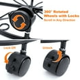 thumbnail image 4 of Hengguang 2 Pcs 12 inch Metal Plant Stand with Wheels,Load Capacity 150 lbs Heavy Duty Caddy Stand Base with 360 Degree Lockable Wheels,Plant Dolly with Wheels for Indoor,Outdoor, 4 of 7