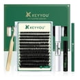 thumbnail image 1 of Kit de extensiones de pestañas DIY KEYYOU Y10 con 144 grupos de pestañas 8-18MIX, 1 of 7