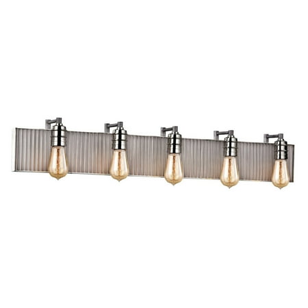 

Elk Lighting Corrugated Steel 15924/5 5 Light Bathroom Vanity Light