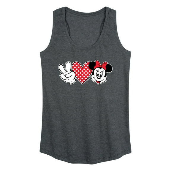 Mickey & Friends - Peace Love Mickey - Women's Racerback Tank Top