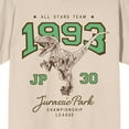 thumbnail image 2 of Jurassic Park Varsity Art Crew Neck Short Sleeve Natural Women's T-shirt 
-Large, 2 of 2