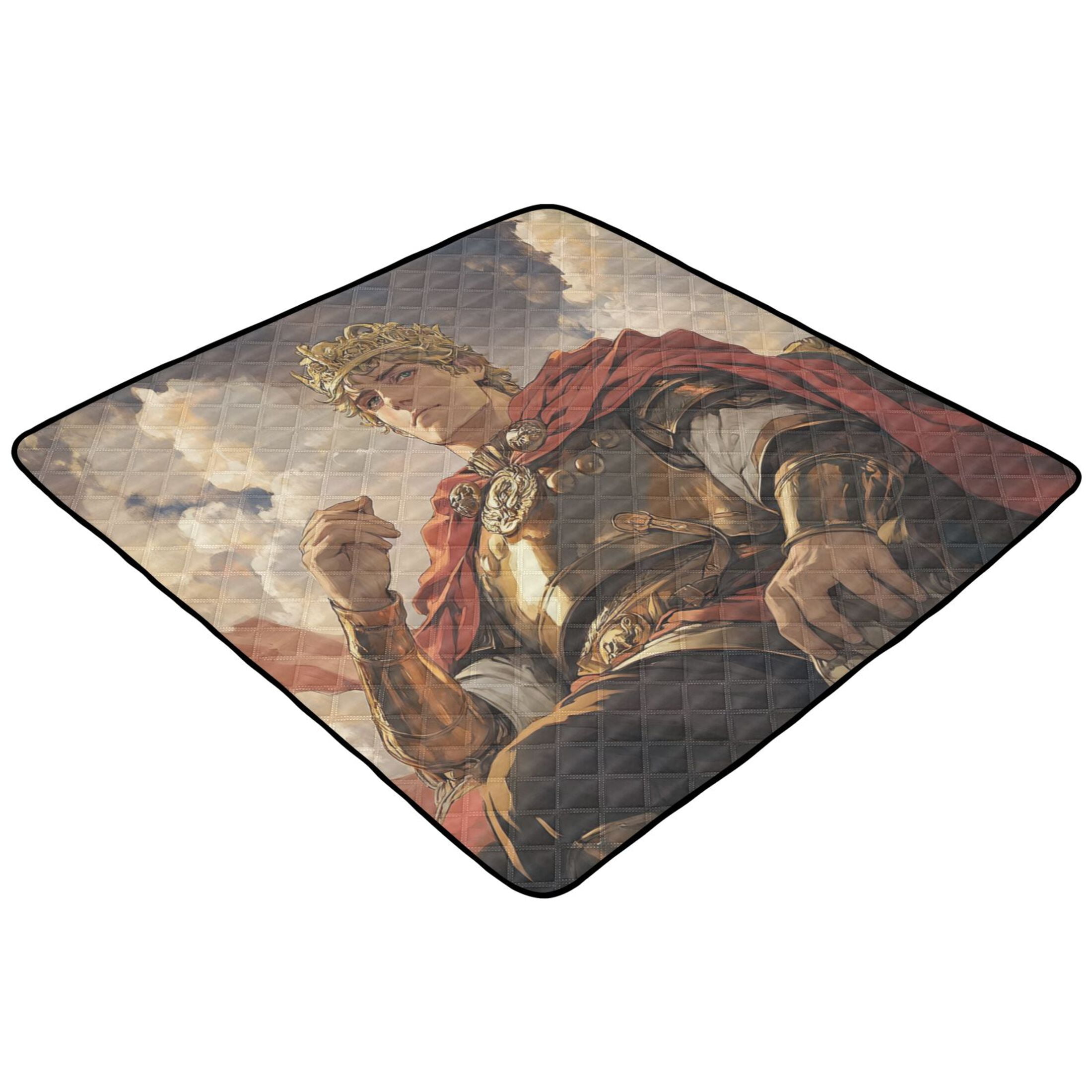 WOBOGO Vanquished King Baby Playmats Extra Large Waterproof Rollable Activity Pads for Toddlers 50×50inch