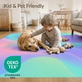 thumbnail image 4 of ODIKA 2'x3' Pastel Rainbow Waves of Serenity Design Washable Throw Rug Seamless Flow and Gradient for Modern Decor Non-Slip, Low Profile, Flatwoven, Easy Care for Hallway, Study Room, 4 of 7