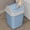 Blue #3, variant on Lid Trash Can 4 Gallon - Small Space Office & Bathroom Waste Bin with Odor Control, Plastic Garbage Bin for Kitchen, Desk, Bedroom, Compact Square Design