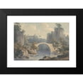 thumbnail image 2 of John Warwick Smith 14x11 Black Modern Framed Museum Art Print Titled - River Landscape with a Single Arched Bridge (1797), 2 of 5