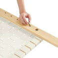 thumbnail image 6 of Sparta Weave Vegan Leather Twin Headboard in Natural Beige, 6 of 9
