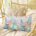thumbnail image 4 of Summer Coastal Pillow Covers, Linen Long Throw Pillow Case, Nautical Sea Coral Shell Starfish Wood Gray Holiday Pillow Protector Decorative Cushion Cover for Living Room/Bedroom 20" x 36", 4 of 8