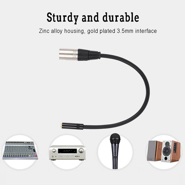 Otviap Female To Male Adapter Cable Audio Adapter Cable 3 5mm Female To Xlr Male Zinc Alloy 3 5mm Interface Audio Adapter Cable Patch Cord Walmart Com Walmart Com