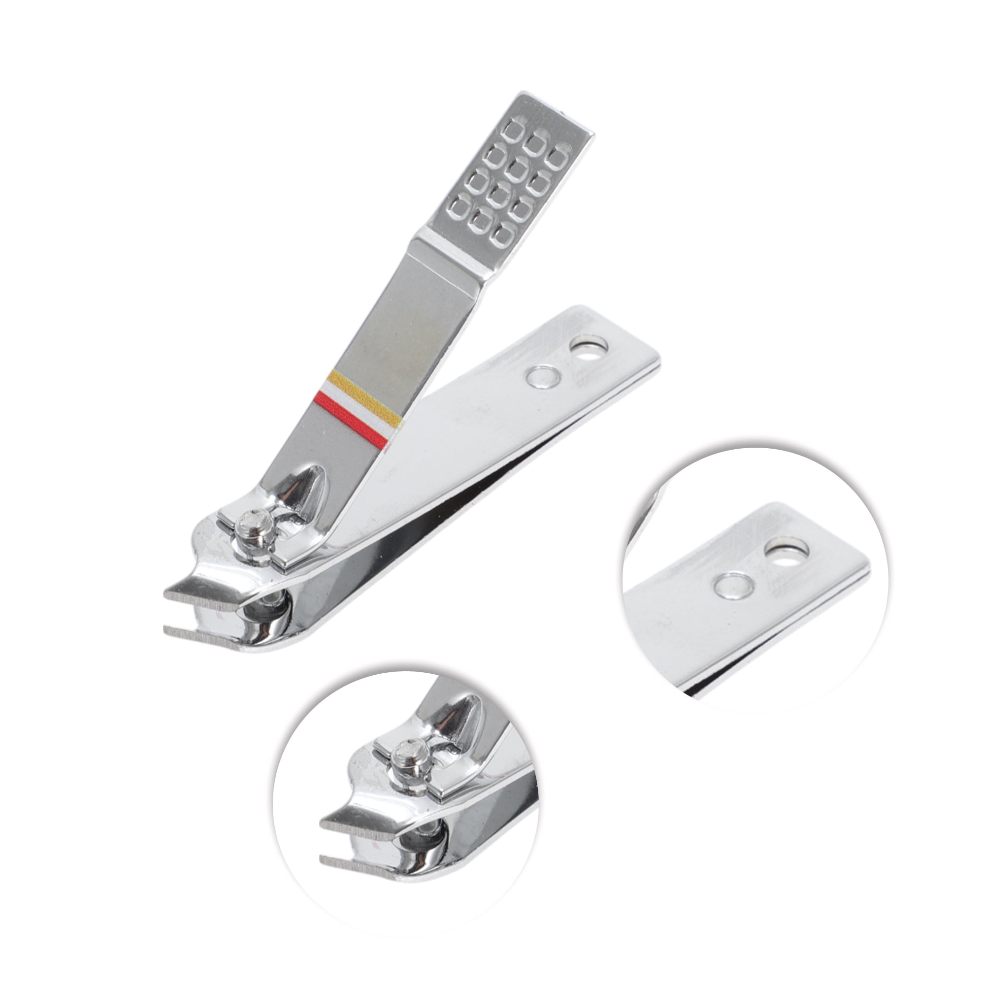 Unique Bargains 4pcs Foldable Nail Clippers Set 3.15" Length Silver