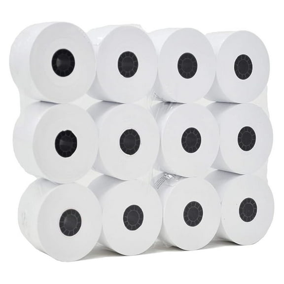 Adding Machine & Thermal Paper Rolls - 24 Rolls - Calculator Rolls 2-1/4" x 150ft, 3" POS Rolls - BPA Free Receipt Paper for Printers