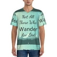 thumbnail image 5 of Easygdp Not All Those Who Wander Are Lost1 Men's Muscle T-Shirt Men's Baseball Short Sleeves, for Gym Workout Athletic with Button - Small, 5 of 9