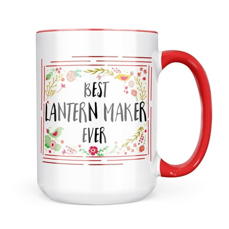 

Neonblond Happy Floral Border Lantern Maker Mug gift for Coffee Tea lovers