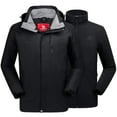 thumbnail image 1 of CAMEL CROWN Men’s Ski Jacket with Inner Fleece 3 in 1 Waterproof Winter Jacket, 1 of 7