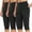 Black, variant on Womens Pants,3Pc Womens Knee Length Leggings High Waisted Yoga Workout Exercise Capris