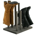 thumbnail image 5 of MyGift 4-Pair Vintage Solid Wood Tall Boot Rack Organizer Stand, Gray, 5 of 6