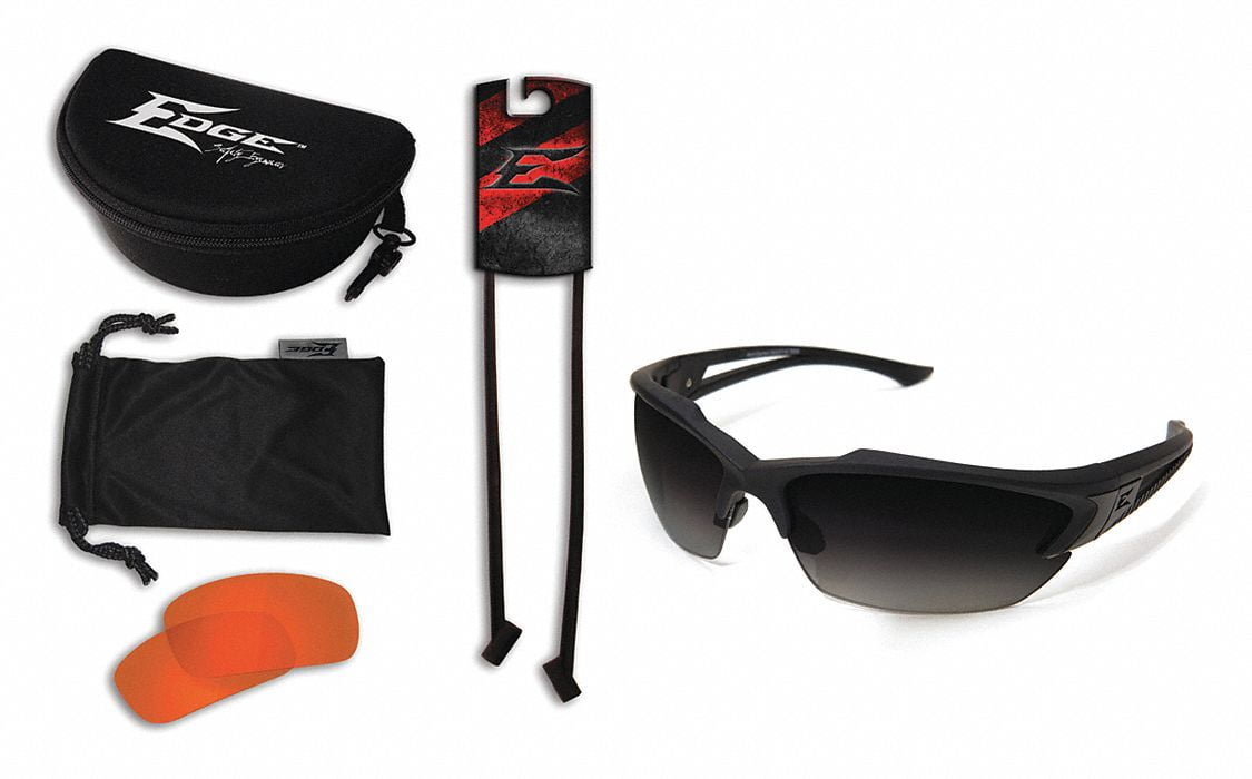 Edge Eyewear Polarized Safety Glasses Includes Case, Lens Cleaning Bag
