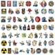 thumbnail image 2 of VAULT TEC 60 Calcomanías Stickers Variados Sin Repetir Impermeables Removible Adhesivo Diseños Únicos Decorativas Estampas, 2 of 6