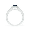 thumbnail image 2 of ANGARA Natural Blue Sapphire Halo Ring with Diamond Accents in 14K White Gold for Women (Size-5mm) | September Birthstone, Birthday, Anniversary, Jewelry Gift for Women | Natural Blue Sapphire Ring, 2 of 10