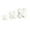 White Geometric Abstract Jack S/3 6"W, 5"W, 3"H, variant on 6"W, 5"W, 3"H White Marble Geometric Jack Sculpture, by DecMode (3 Count)