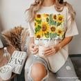 thumbnail image 5 of Find Me Among the Sunflowers T-Shirt, White and Natural Floral Tee for Trendy Women, 5 of 8