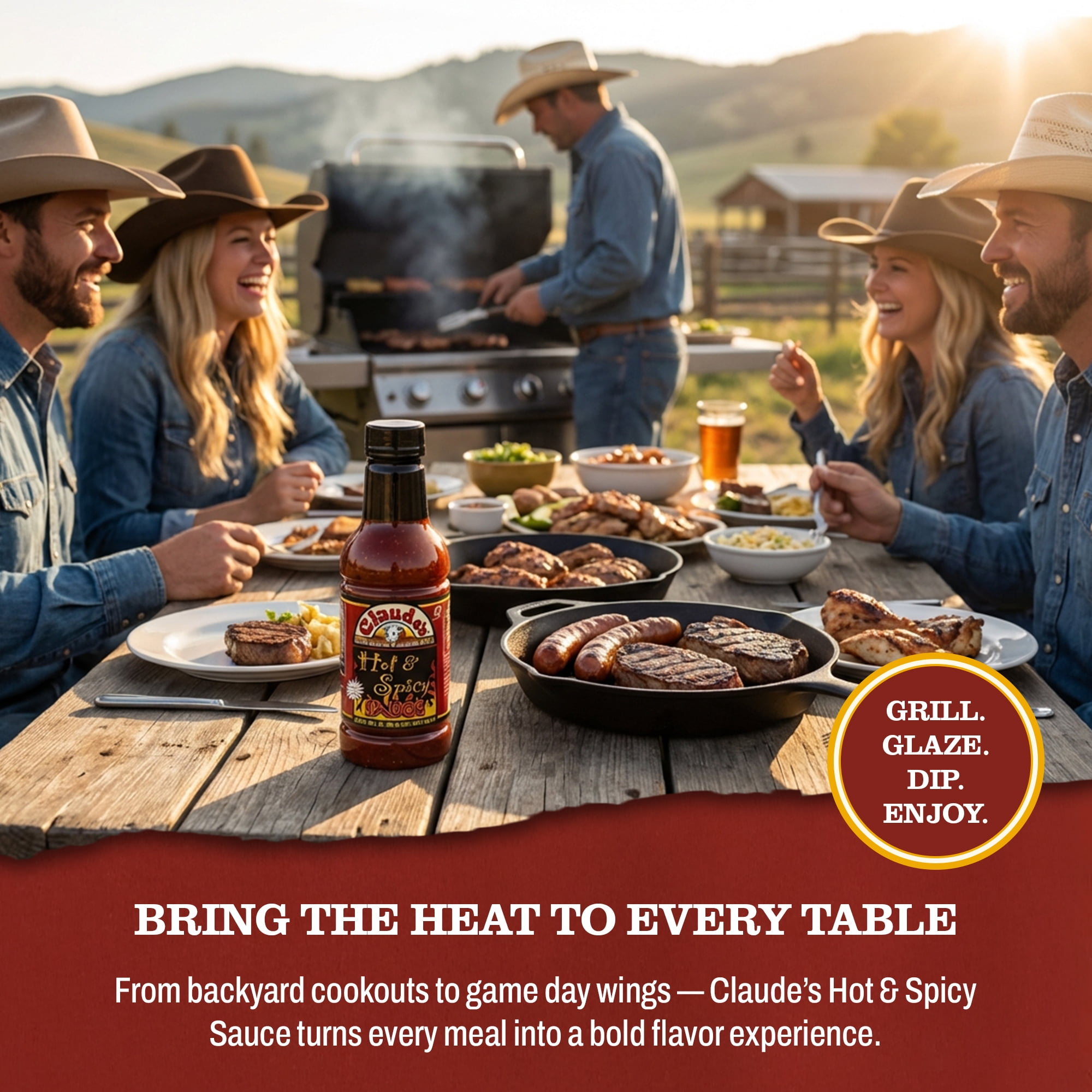 Fajita Hot & Spicy Sauce, 16 oz Bottle (Pack of 6)