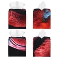 thumbnail image 2 of Fotbe Closeup Red Flamingo Portrait Porta Pañuelos Decorativo de Cuero, Caja Cuadrada Moderna para Pañuelos Faciales, Organizador y Dispensador 5x5x5'', 2 of 7