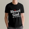 thumbnail image 3 of Blessed by God for 18 year 18th Birthday Anniversary T-Shirt, OdeJous Funny T-Shirt Black, 3XL, 3 of 5