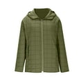 thumbnail image 2 of Women's Hooded Winter Coats Long Sleeve Lightweight Quilted Jackets Warm Zip up Puffer Outerwear Trendy Clothing New Windproof Jackets for Women Army Green XL, 2 of 3
