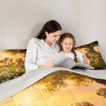 thumbnail image 4 of Manfei Golden Dog Family King Size Comforter Sets, Spring Floral Field Comforters King Size, Golden, Gray Reversible, 3 Pieces, 1 Comforter and 2 Pillowcases, 4 of 7