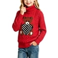 thumbnail image 2 of Mifsaly Toddler Boys Girls Turtleneck Sweater Kids Long Sleeve Chunky Knit Warm Pullover Sweaters, 2 of 7
