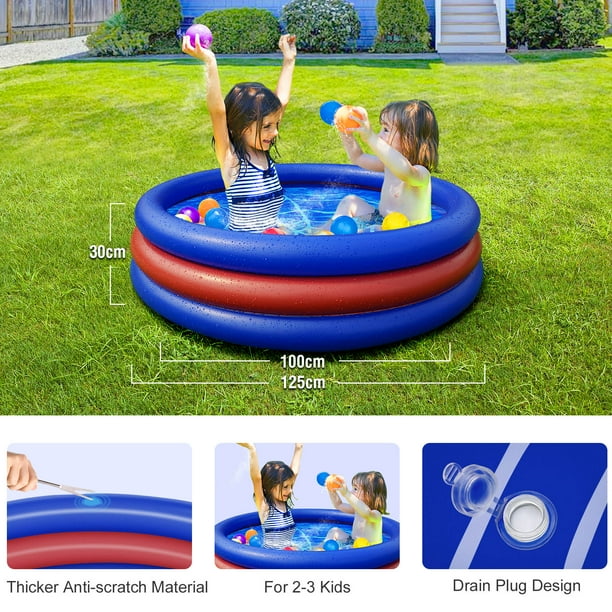 Inflatable Sprinkler Pool for Kids Family, Kiddie Pool Water Splash
