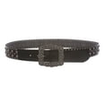 thumbnail image 3 of 1 1/2" Womens Western Snap On Studded Leather Belt, 3 of 4