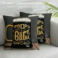 thumbnail image 3 of Awypu Hand Draw Beer Pillow Cover Retro Full Glass Beer Throw Pillow Cover Case,Beer Festival Room Decorative Square Cushion Cover Set for Bedroom Living Room Single Pack, 3 of 5