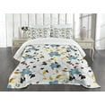 thumbnail image 3 of Ambesonne Nature Quilted Bedspread Set 3 Pcs, Colorful Flowers Leaf, Queen Size, Multicolor, 3 of 5