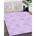 thumbnail image 3 of Ahgly Tapis d'Intérieur Lavable en Machine Carré Violet Transitionnel, 4 Pieds Carré, 3 of 7