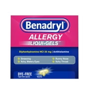 LANTRO JS Liqui-Gels Antihistamine Allergy Medicine, Dye Free, 24 Count