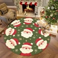 thumbnail image 6 of Linnome 23-Inch Round Christmas Area Rug, Non-Slip Snowflake and Tree Pattern Floor Mat for Holiday Party, Living Room, and Festive Decor, 6 of 6