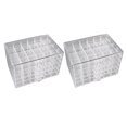 thumbnail image 1 of 2 Piezas 120 Ranuras Herramientas De Decoración De Uñas Transparentes Caja De Almacenamiento De Exhibición De Joyería Organizador De Caja 220 x 145 x 150 cm Baoblaze Bandeja de exhibición de arte de uñas vacía, 1 of 7