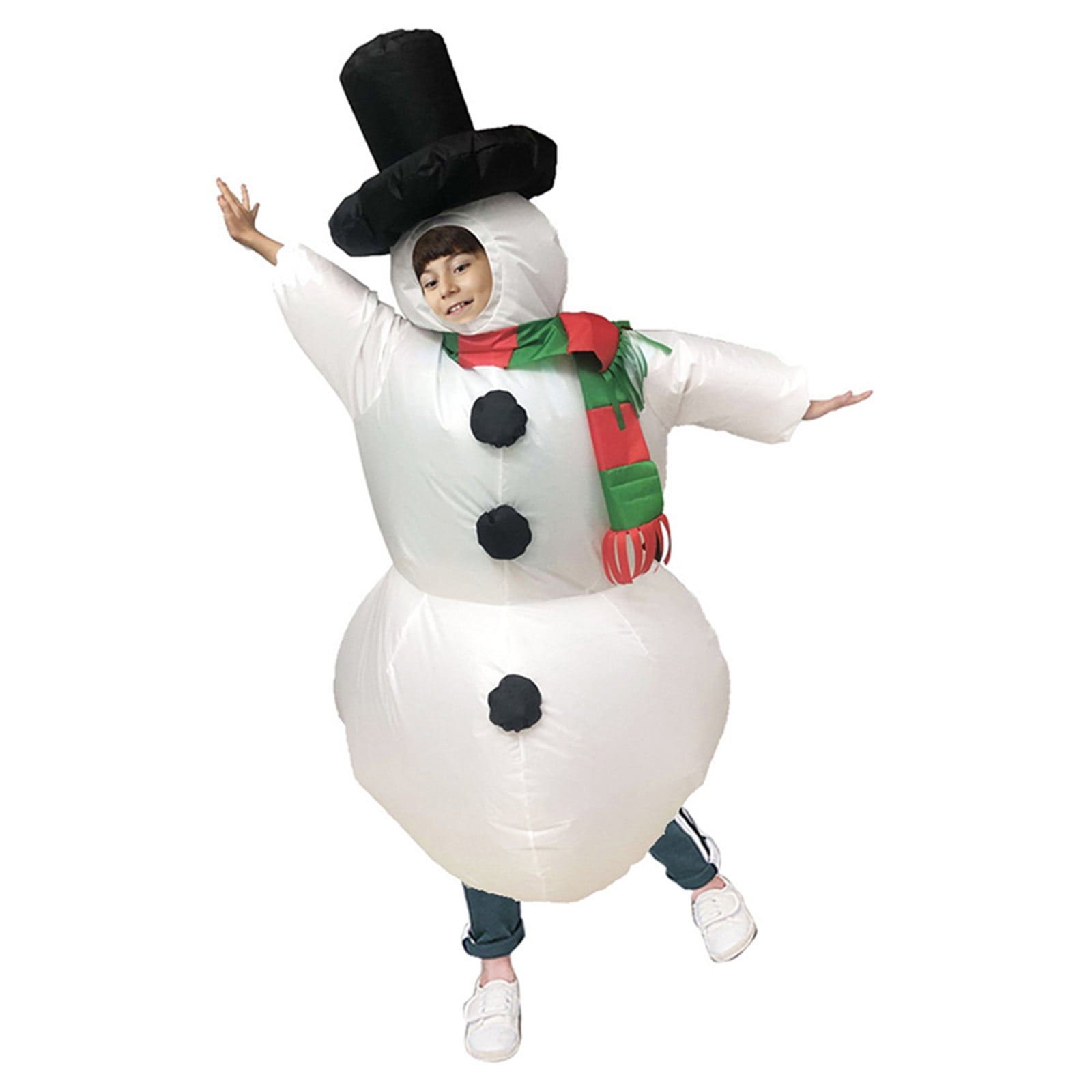 CHRISTMAS SNOWMAN COSTUME 4 PIECE SET FANCY DRESS ACCESSORY KIT MOVIE CHARACTER 