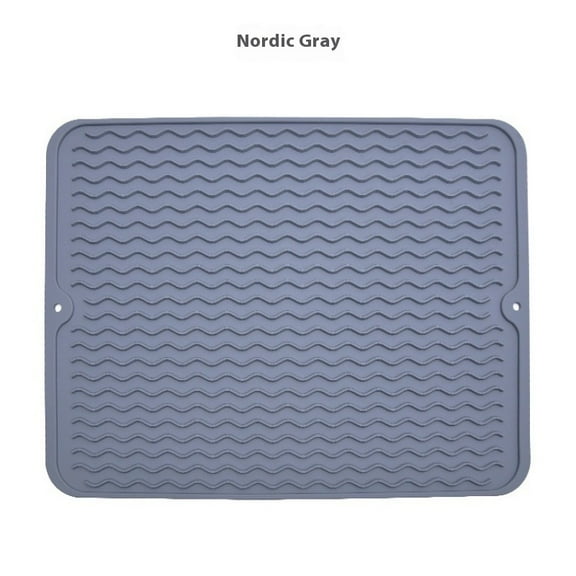 Silicone Dish Drying Mat for Multiple Usage,Easy clean,Eco-friendly,Heat-resistant Silicone Mat for Kitchen Counter or Sink,Refrigerator or drawer liner