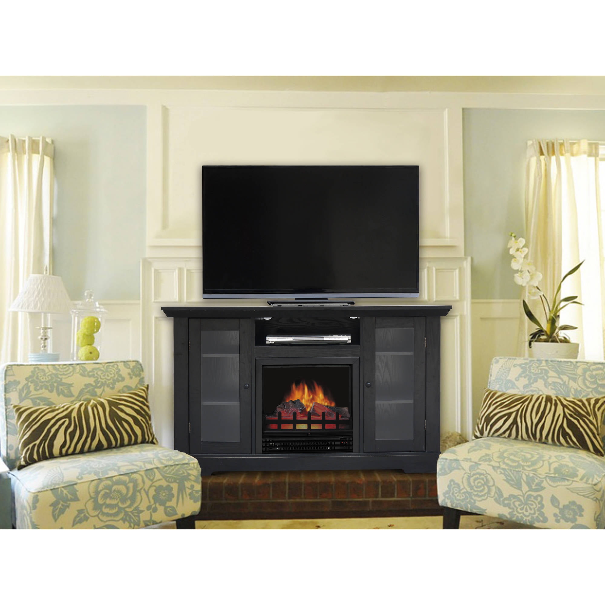 Deacute Cor Flame Bailey 48 Media Fireplace For Tvs Up To 55 Decor Flame Media Electric Fireplace For Tvs Up To 37quot