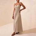 thumbnail image 4 of Bxsruta Womens Summer Maxi Dress V Neck Sleeveless Flowy Casual Long Sundresses, 4 of 8