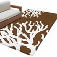 thumbnail image 2 of 3'x5' Area Rugs, Coral Brown Indoor Outdoor Area Rug for Living Room Bedroom, White Coastal Ocean Marine Nautical Beach Washable Bathroom Rugs Kitchen Floor Carpet Mats Home Decor Aesthetic, 2 of 8