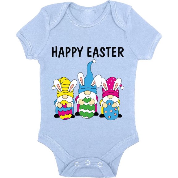Easter Bodysuit - Happy Easter Funny Bunny Graphic Short Sleeve Body for Kids Boys Girls Holiday Easter Outfit